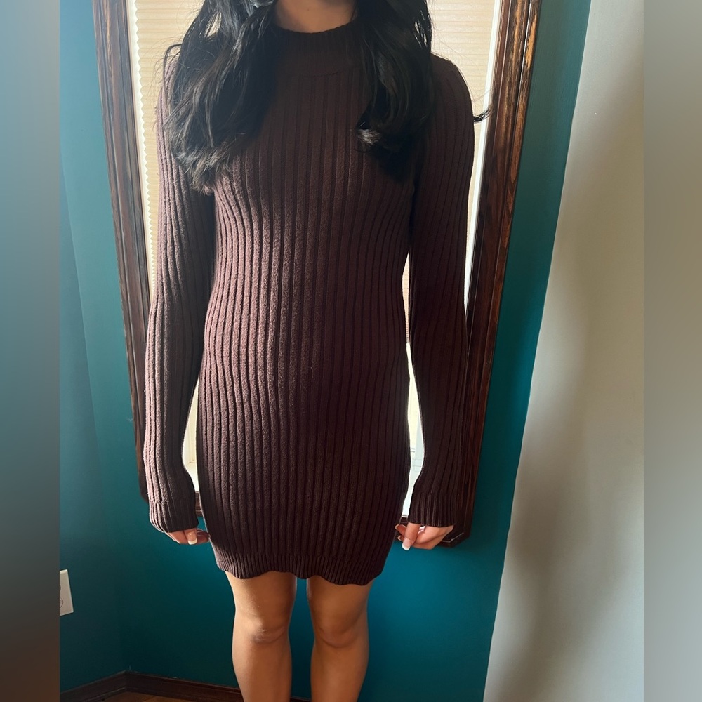 ‼️2 for $20‼️ Brown Knitted Long Sleeve Hollister Dress